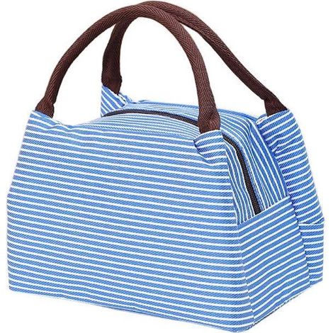 Frische gestreifte Bento-Box – Wasserdichte, tragbare Lunchtasche (1/5)