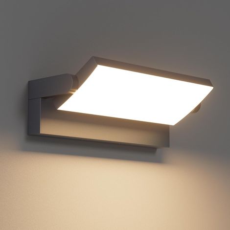 45 W LED Outdoor Indoor Rotatable Wall Light, IP65 Waterproof Modern Wall Light, Adjustable Wall Lamp for Garden, Entrance, Terrace, 3480LM, Warm White 3000K, Anthracite (1/5)