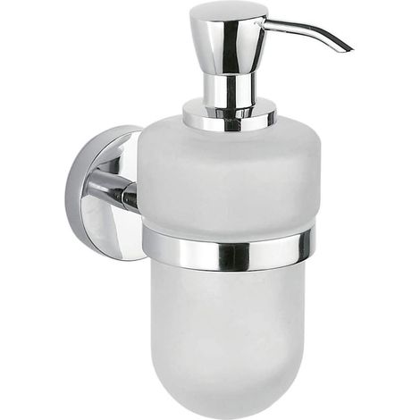 Inda - Distributeur de savon mural Forum chrome poli/verre satiné (1/6)