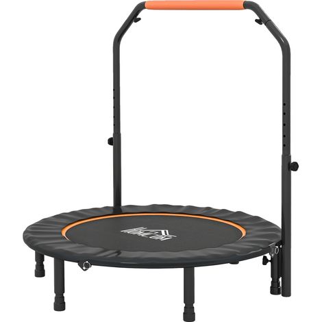 Trampoline de Fitness, Design Pliable, Poignée Réglable, Orange (1/2)