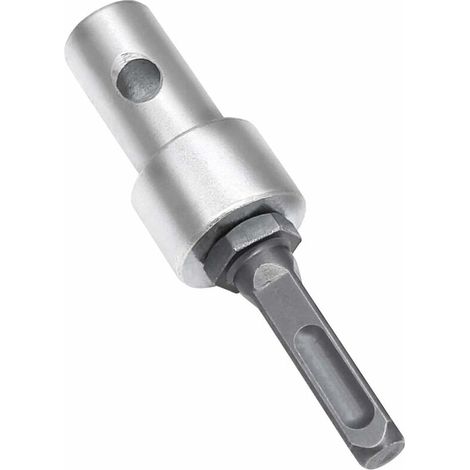 Garden Auger Drill Adapter, SDS Plus to 1/2 (M13 x 15mm) Thread Keyless Drill Chuck Adapter Round Shank for Impact Driver, Impact Drill (1/4)