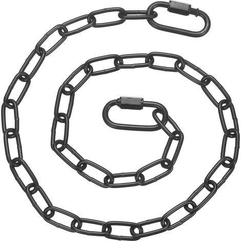 Chaîne De Porte À Cadenas 22 Pouces X 2.5mm Dia Acier Allié Noir (1/5)