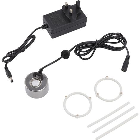 Brumisateur ultrasonique en acier inoxydable pour bassin, rocaille, aquarium, vase, décoration de bassin, prise britannique 110-240 V (1/5)