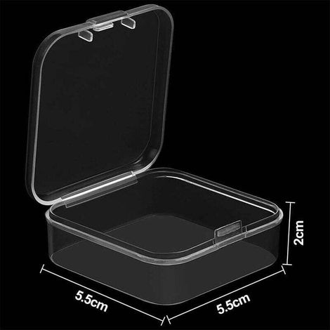 Scatole portaoggetti in plastica di piccole dimensioni, Scatole portaoggetti, 10 scatole portaoggetti per piccoli oggetti, Scatole portaoggetti di piccole dimensioni, Scatola in plastica trasparente, (1/5)