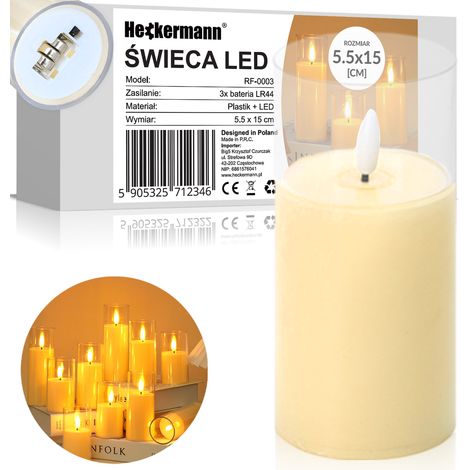 Bougie LED Heckermann RF-0003 (1/5)
