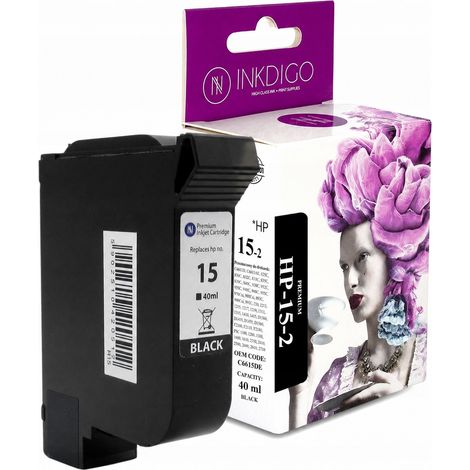 Inchiostro Inkdigo 15 XL compatibile con HP Color Copier 310, DeskJet 3810 e Fax 1010, certificato TÜV. (1/5)