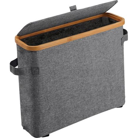 Porte-papier toilette surélevé en bambou, organisateur de salle (1/5)