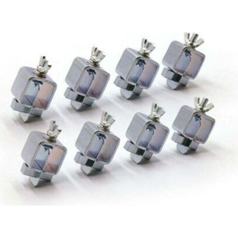 Lot de 8 pinces de soudage bout à bout, pinces pour panneaux, 1 pouce x 1 pouce x 2 pouces pour pince de soudage bord à bord (1/4)