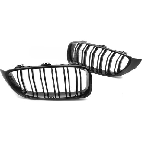 Grille calandre BMW serie 4 F32/F33/F36 de 2013 a 2020 Noir Brillant Double Barres-42562148 (1/4)
