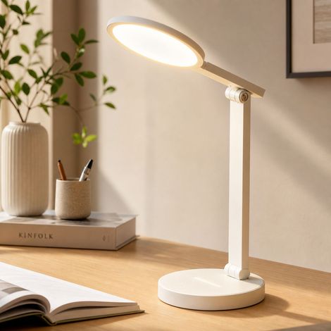 Faltbare LED-Leselampe, 40 LEDs, 10 Helligkeitsstufen, flimmerfrei, USB-aufladbar, rutschfester Standfuß, ABS+PC (1/4)