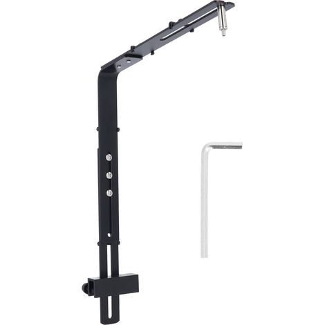 Fish Tank Light Bracket Aluminum Alloy Professional Adjustable Height Aquarium Light Stand Kit for Hanging Lamp Black(Thickness 2.8mm) (1/5)