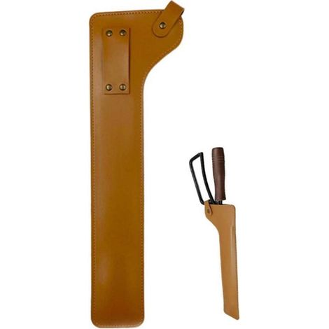 Étui de protection en cuir PU pour pincettes de foyer, sac de rangement rétro pour barbecue et camping en plein air (1/5)