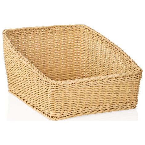Panier incliné 50 x 40 cm H 25/14 cm beige polypropylène WEAVER PRO - Was Germany (1/2)