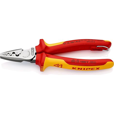 Pince à sertir pour embouts de câble isolées, 97 78 180 T (1/3)
