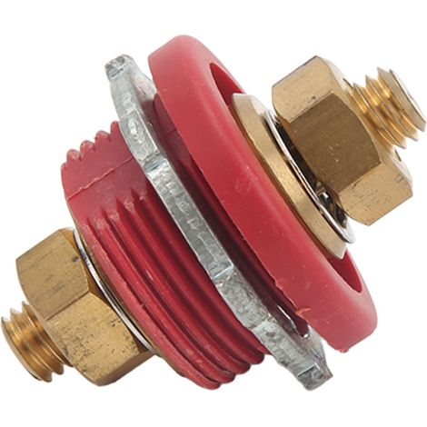 Connecteur borne batterie traversant 3/8po 250A pour voiture camping-car bateau yacht rouge positif (1/5)