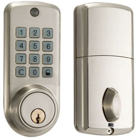 Serrure à pêne dormant d'entrée sans clé, serrure de porte à clavier électronique, serrure intelligente de verrouillage par mot de passe, verrouillage automatique pour l'hôte de bureau à domicile (1/5)