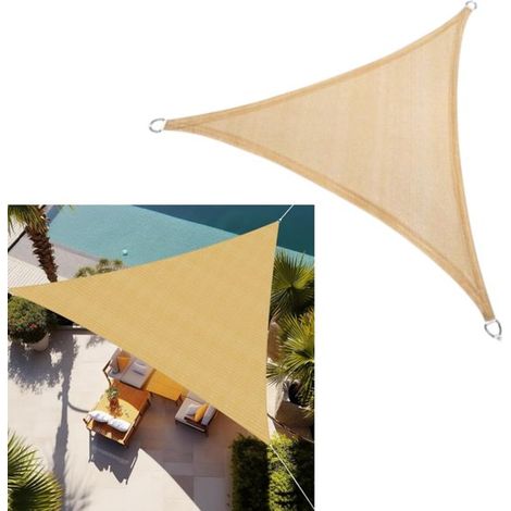1 Stück Dreieckiges Sonnensegel/Sonnenschutz Sandfarben, Sonnenschutz und Wärmedämmung Sonnenschutz Terrassenmarkise Sonnenschutzgewebe für den A (1/5)
