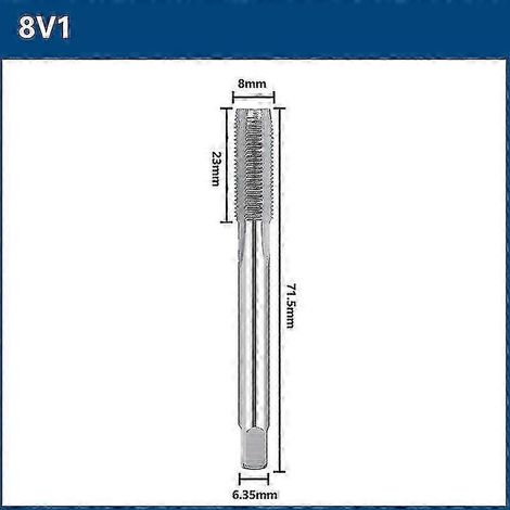 Gewindebohrer für Reifenventile 5v1 5v2 8v1 8v2 10v1 Gewindebohrer mit gerader Nut Handwerkzeug zum Gewindeschneiden - 8V1-CN