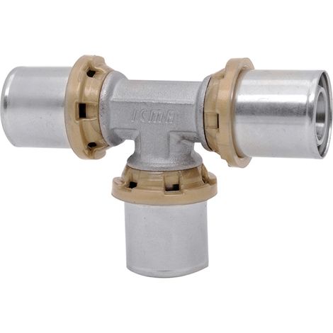 Raccordo Tee Intermedio Ridotto Pressare per Tubo Ø 20 32 x 3 ICM