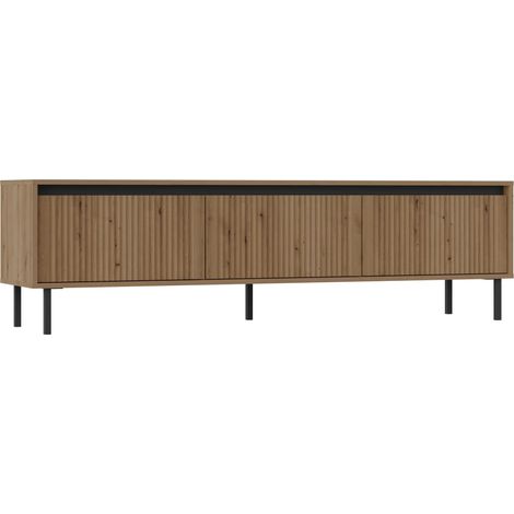 AX LIVING TV-Lowboard Bodrum TV-Schrank 3 Schubladen 178 cm Eiche Evoke