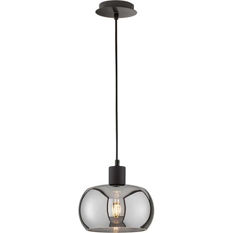 Lampe à suspension lampe suspendue lampe de salon verre fumé lampe de chambre rétro D 22cm (1/4)
