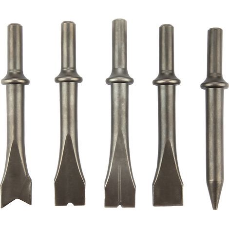 Jeu de 5 burins pour marteau pneumatique 150/190/250 - Accessoires marteau à air comprimé (1/5)