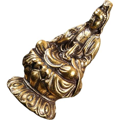 Statue Design Artistique Simple Bouddha en Laiton Or Décorative et Résistante à l'usure pour Décoration Intérieure Maison ou Bureau (1/5)
