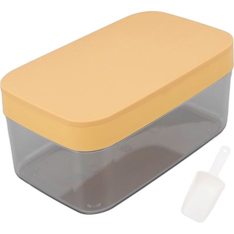 Moule à glaçons en silicone, 32 cases, bac avec couvercle et cuillère pour boissons froides, café, vin