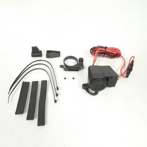 Chargeur allume-cigare guidon 12V USB 5V-2.1A Steev pour moto (1/4)