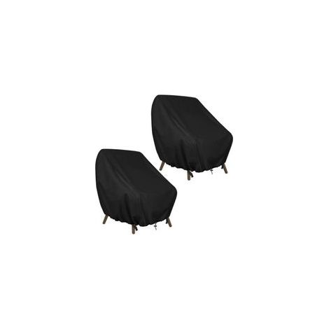 Set di 2 coperture per sedia da giardino, copripoltrona 89x97x74 cm, copertura protettiva per sedie da esterno, tessuto Oxford 420D impermeabile, telone per sedie da balcone. (1/4)