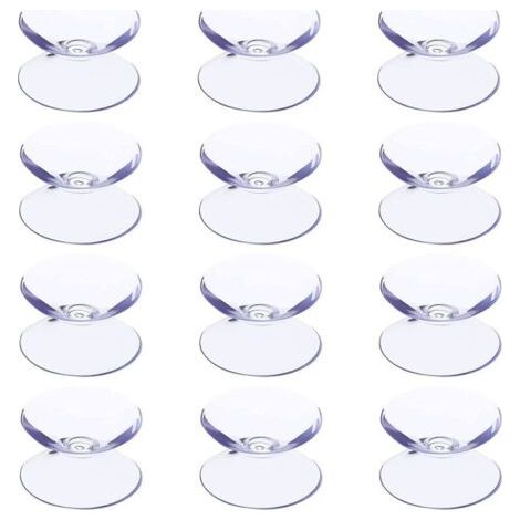 12 ventouses double face en plastique sans crochets pour plaques en verre pour éviter le glissement de la plaque en verre (1/5)