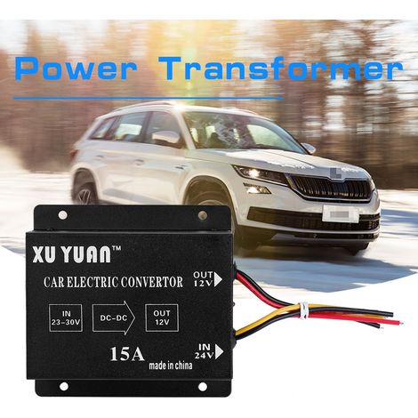 Convertisseur de puissance abaisseur de tension 15 A 180 W CC 24 V vers 12 V pour voiture et camion (1/5)