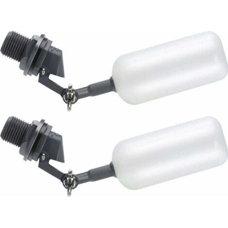Valve à flotteur, tuyau d'alimentation en eau de 1/2 pouce, réservoir d'humidificateur auto-remplissant mâle avec bras réglable, convient aux bassins, aux abreuvoirs pour le bétail et aux aquariums.