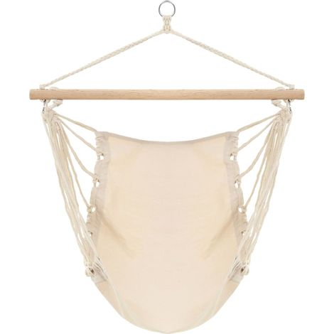 Hamac couleur crème 185 x 125 cm (1/4)
