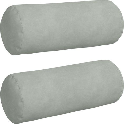 Maison Exclusive - Bolsterkissen 2 Stück Hellgrau Ø 15 x 40 cm Co