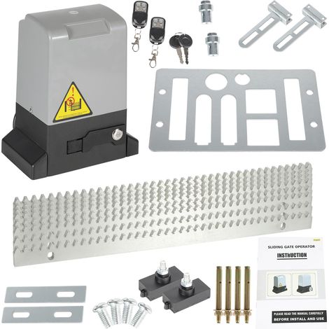 Motorizzazione cancello 750W Scorrevole Elettrico Automatico 220V Peso 1600kg Cancello Scorrevole Lunghezza massima 12m per anta Velocità 39 ft/min Con telecomando + chiave (1/5)