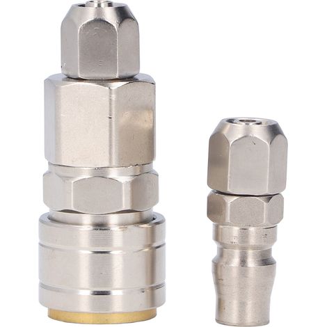 Raccord de tuyau pneumatique à verrouillage automatique en acier inoxydable nickelé (tube de verrouillage 8 mm (SP+PP20))