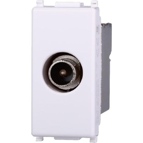 Elektronova Prise TV directe mâle Blanc compatible Vimar Plana 2250 (1/5)