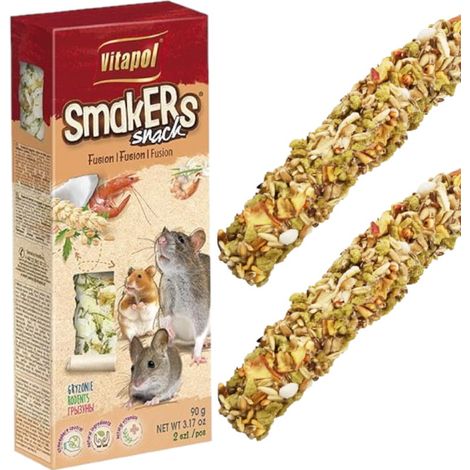 Futter, Stick für Nagetiere Shrimp Smakers Vitapol 2 Stück.