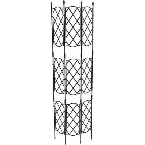 Treillis de jardin en métal antirouille, support pour plantes grimpantes d'extérieur, 135 x 46,5 cm, 1 unité (1/4)