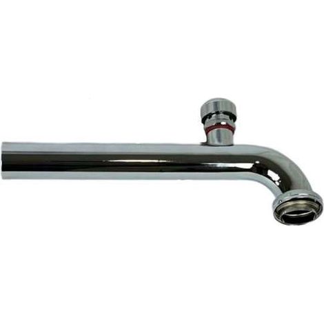 Abgangsbogen 90° Ablaufrohr gebogen 11/4" Messing verchromt 32 x 250 mm mit Belüfter 93 073 29