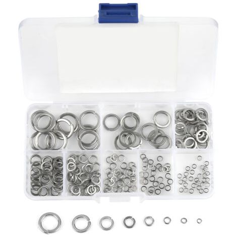 Kit de 180 rondelles élastiques M2-M10 en acier inoxydable SS304 avec boîte (1/5)