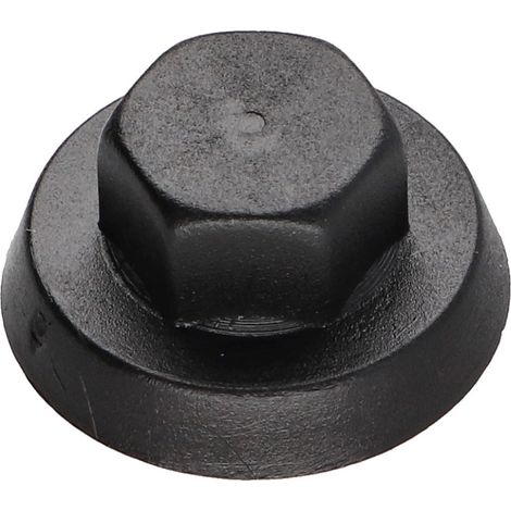 CAP Polyéthylène Vis Diamètre 4.8-5.5 Surplat 8 RAL9005 noir foncé
