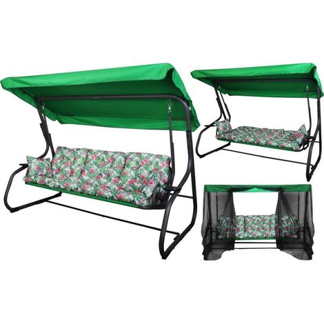 no-name Matylda hamac balancelle vert 230x124x156 cm