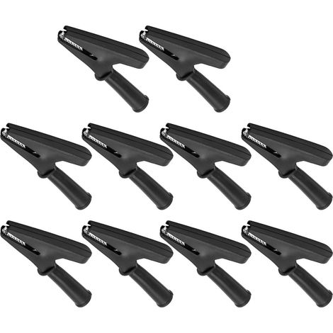 Lot de 10 pinces de test électroniques, courant nominal de 20 A, ouverture de 10 mm, adaptées aux équipements électroniques et aux machines à souder, noires. (1/5)