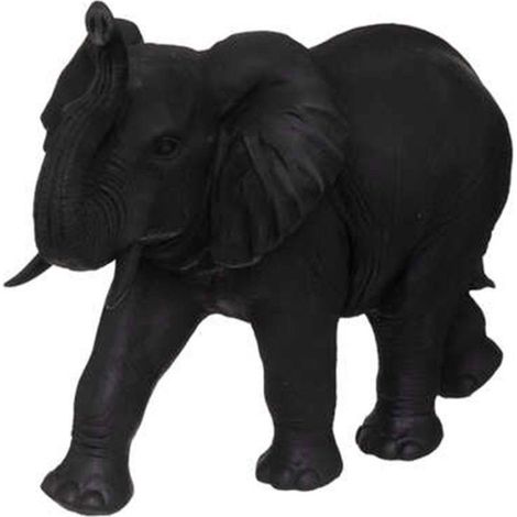 Atmosphera – Statuette déco éléphant en résine 70cm – Couleur gris foncé – Élément décoratif pour intérieur et extérieur