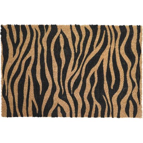 Paillasson en Coco Zèbre "Okapi" 40x60cm Noir (1/2)