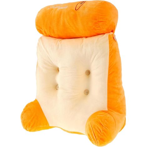 Coussin de lecture pour lit, 40x45cm, avec housse amovible, coussin repose-nuque et repose-bras pour regarder la télévision, lire, jouer à des jeux vidéo, travailler (Orange)-AquaForge (1/5)