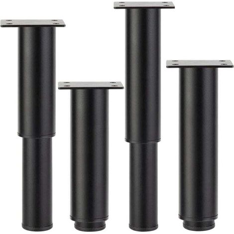 Accessori per mobili, gambe per mobili, gambe per tavoli, gambe per cucine, gambe in metallo per mobili, gambe in metallo, per divano, sedia, tavolo, TV, 4 pezzi 20-37 cm - Crezuo