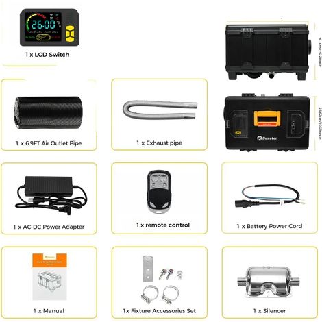 Chauffage à air diesel portable, contrôle Bluetooth, design compact, 8KW 12V 24V 220V (1/5)